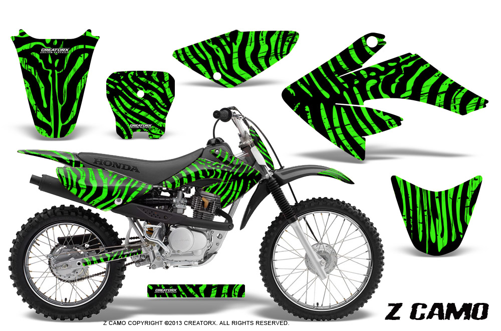 CRF 70-80-100 Graphics Kit ZCamo Green